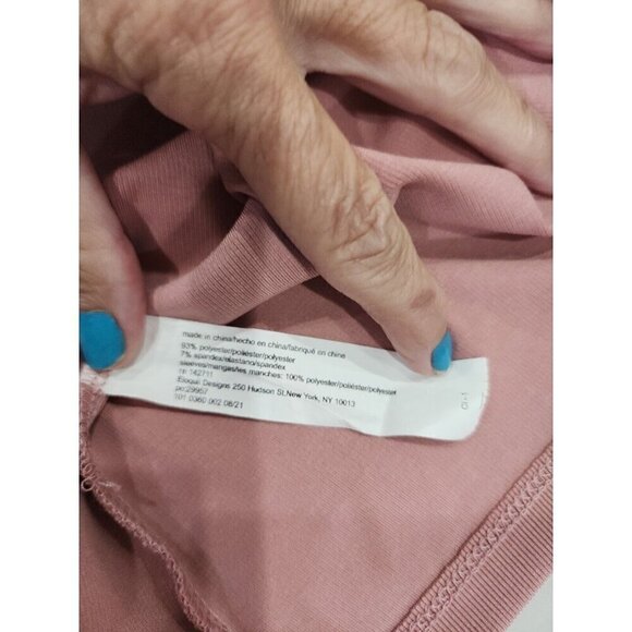 Eloquii Top Pink Ribbed W/Stretch Sheer Long Sleeves Women's 22 24 - Picture 8 of 10